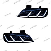 چراغ جلو اسپرت پارس طرح سه خط سفید