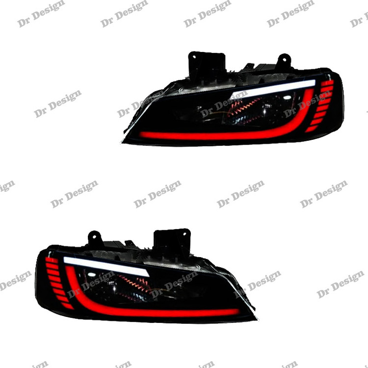 چراغ جلو اسپرت پژو پارس طرح ان اف اس سفید قرمز