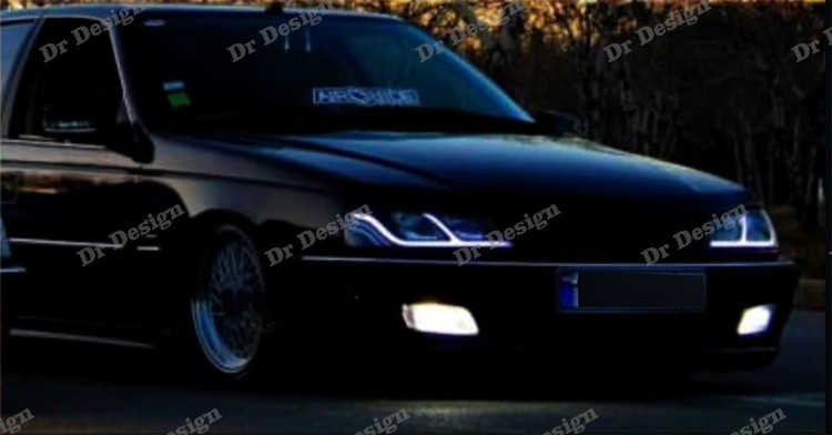 چراغ جلو اسپرت پژو پارس طرح ماتریکس سفید