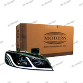 چراغ جلو اسپرت پژو پارس مدرن طرح ماتریکس سفید