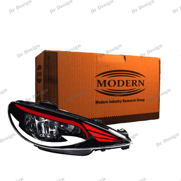 چراغ جلو اسپرت 206 طرح لکسوس