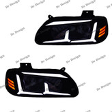 چراغ جلو اسپرت پراید طرح اونتادور سفید