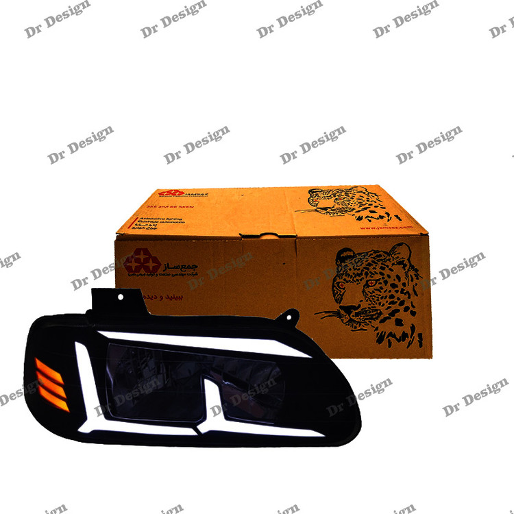 چراغ جلو اسپرت پراید جمع ساز طرح اونتادور سفید