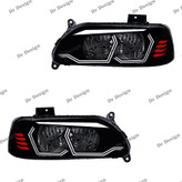 چراغ جلو اسپرت پراید طرح هگزا سفید