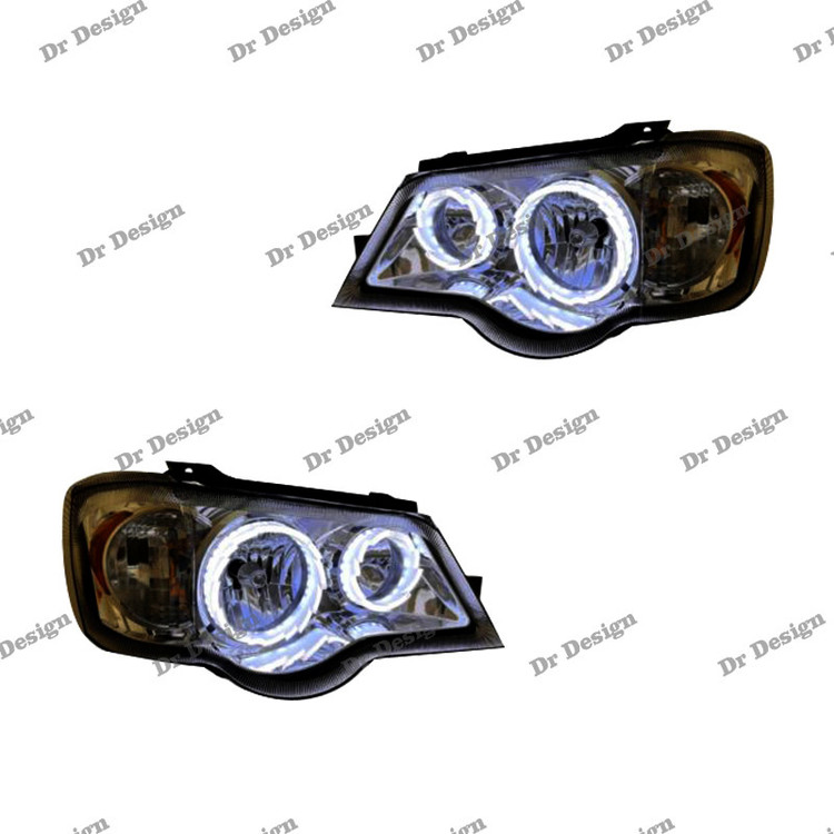 چراغ جلو اسپرت پراید 111 و 132 طرح حلقه کریستالی سفید