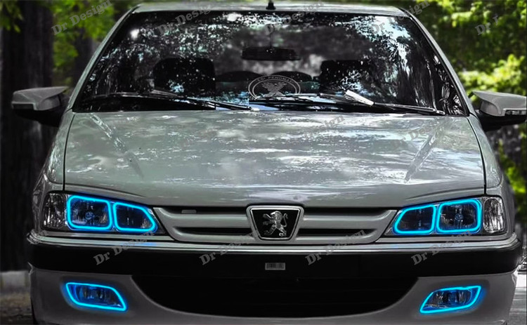 چراغ جلو اسپرت پارس طرح نعون کادری آبی یخی