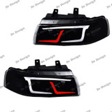 چراغ جلو اسپرت سمند طرح آبشاری سفید قرمز