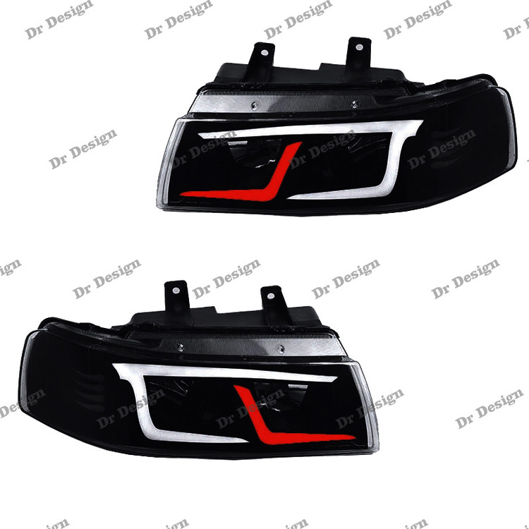 چراغ جلو اسپرت سمند طرح آبشاری سفید قرمز