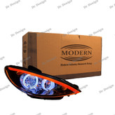 چراغ جلو اسپرت 206 مدرن طرح انگری ابرویی نارنجی