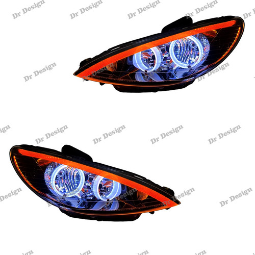 چراغ جلو اسپرت 206 طرح انگری ابرویی نارنجی