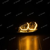 چراغ جلو اسپرت پژو 206 طرح آی 8 طلایی داخل مشکی