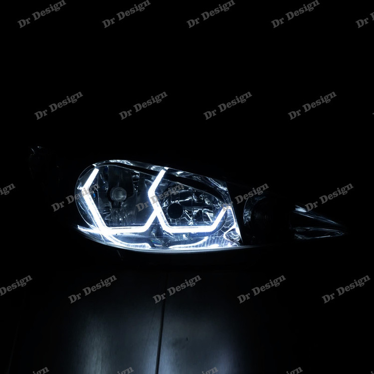 چراغ جلو اسپرت پژو 206 طرح آی 8 سفید