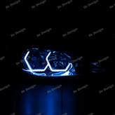 چراغ جلو اسپرت پژو 206 طرح آی 8 آبی یخی