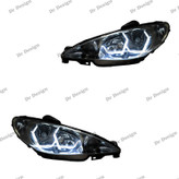 چراغ جلو اسپرت پژو 206 طرح آی 8 سفید