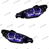 چراغ جلو اسپرت پژو 206 طرح آی 8 بنفش