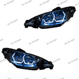 چراغ جلو اسپرت پژو 206 طرح آی 8 آبی یخی