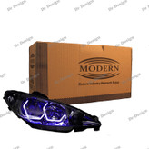 چراغ جلو اسپرت پژو 206 مدرن طرح آی 8 بنفش