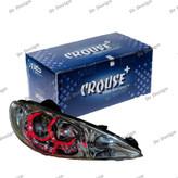 چراغ جلو اسپرت پژو 206 کروز طرح آی 8 قرمز