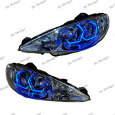 چراغ جلو اسپرت پژو 206 طرح آی 8 آبی