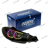 چراغ جلو اسپرت 206 کروز طرح هگزا سه بعدی فولکالر دو حالته داخل مشکی