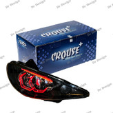 چراغ جلو اسپرت 206 کروز طرح هگزا سه بعدی قرمز دو حالته داخل مشکی