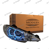 چراغ جلو اسپرت 206 مدرن طرح هگزا سه بعدی سفید دو حالته