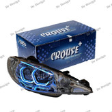 چراغ جلو اسپرت 206 کروز طرح هگزا سه بعدی سفید دو حالته