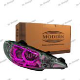 چراغ جلو اسپرت 206 مدرن طرح هگزا سه بعدی صورتی دو حالته