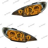 چراغ جلو اسپرت 206 طرح سه حلقه انبه ای