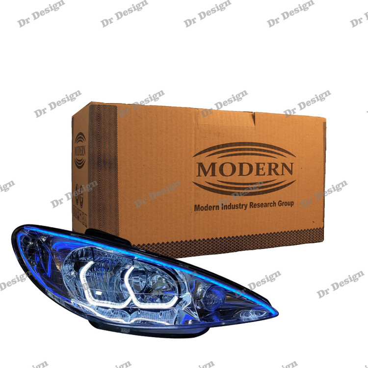 چراغ جلو اسپرت 206 مدرن طرح انگری