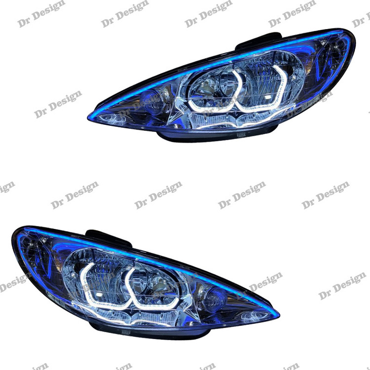 چراغ جلو اسپرت 206 طرح انگری