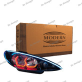 چراغ جلو اسپرت 206 مدرن طرح انگری قرمز داخل مشکی