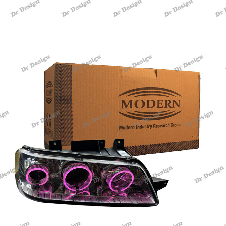 چراغ جلو اسپرت 405 اس ال ایکس مدرن طرح سه حلقه صورتی