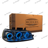 چراغ جلو اسپرت 405 اس ال ایکس مدرن طرح سه حلقه آبی یخی