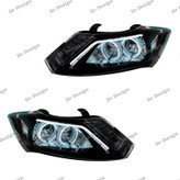 چراغ جلو اسپرت ساینا و کوئیک طرح انگری سفید