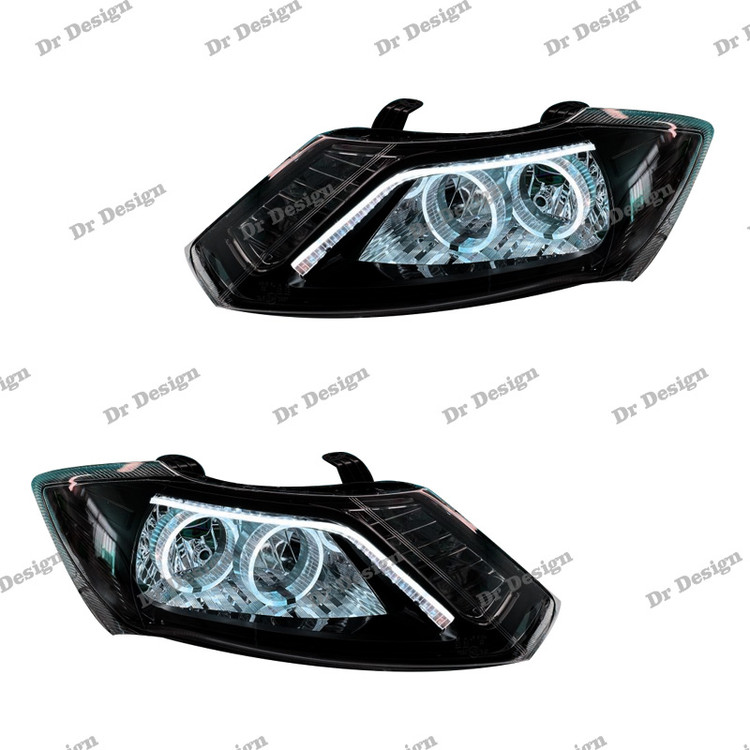 چراغ جلو اسپرت ساینا و کوئیک طرح انگری سفید