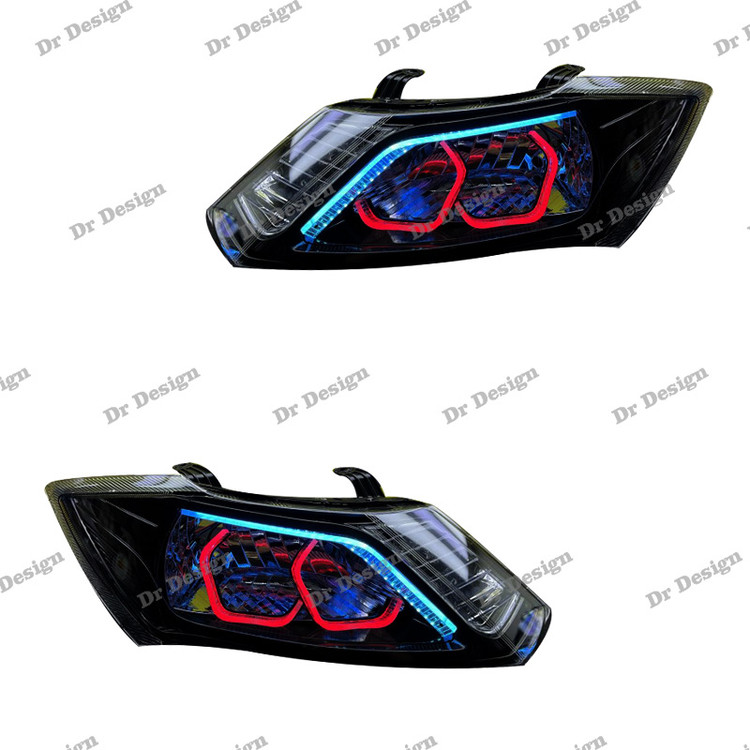 چراغ جلو اسپرت ساینا و کوئیک طرح انگری