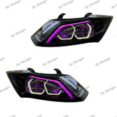 چراغ جلو اسپرت ساینا و کوئیک طرح انگری