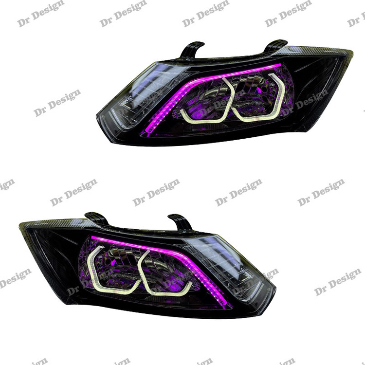 چراغ جلو اسپرت ساینا و کوئیک طرح انگری