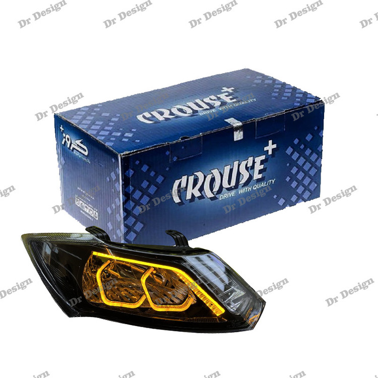 چراغ جلو اسپرت ساینا و کوئیک کروز طرح انگری انبه ای