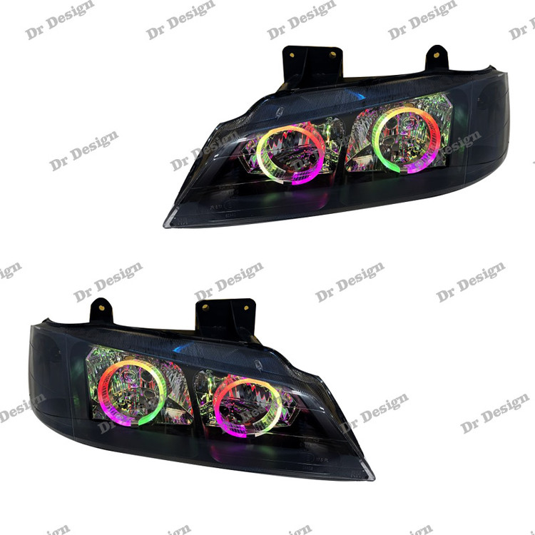 چراغ جلو اسپرت پارس طرح حلقه سه بعدی فولکالر داخل مشکی