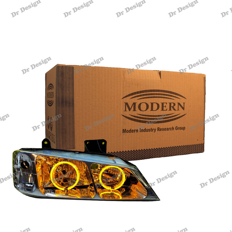 چراغ جلو اسپرت پارس مدرن طرح حلقه سه بعدی انبه ای داخل مشکی