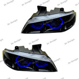چراغ جلو اسپرت پارس طرح Bmw آبی داخل مشکی