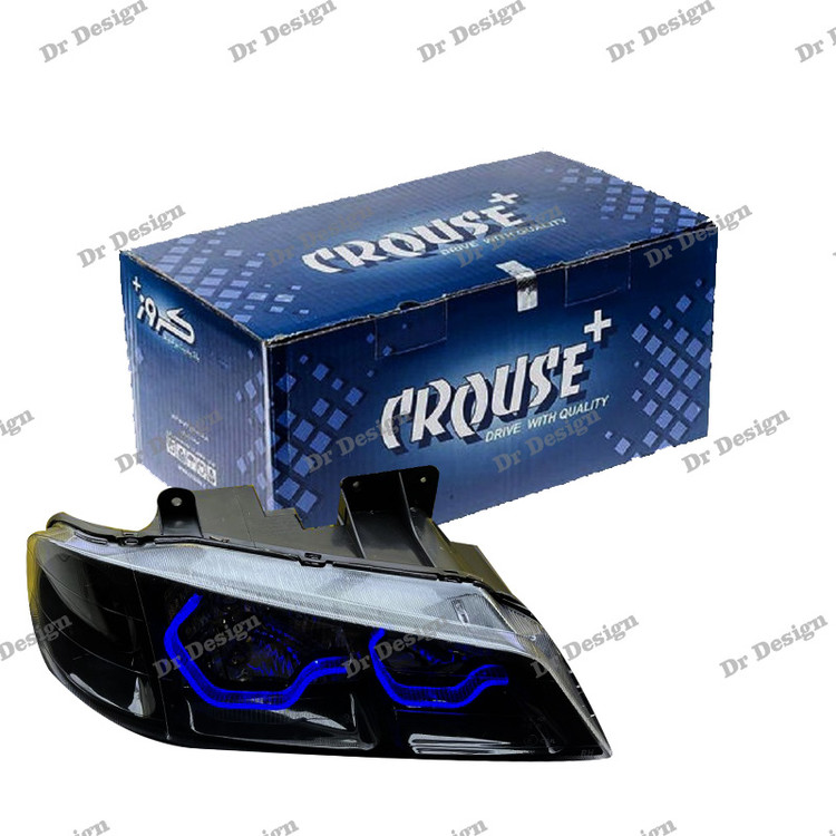 چراغ جلو اسپرت پارس کروز طرح Bmw آبی داخل مشکی