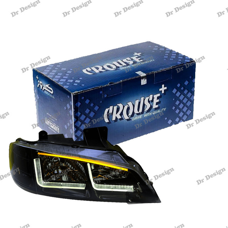 چراغ جلو اسپرت پژو پارس کروز طرح ال داخل مشکی