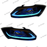 چراغ جلو اسپرت ساینا و کوییک طرح لکسوس آبی یخی