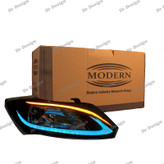 چراغ جلو اسپرت ساینا و کوییک مدرن طرح لکسوس آبی یخی