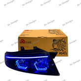چراغ جلو اسپرت سمند سورن جمع ساز طرح هگزا آبی داخل مشکی
