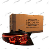 چراغ جلو اسپرت سمند سورن مدرن طرح هگزا قرمز داخل مشکی