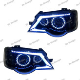 چراغ جلو اسپرت پراید 111 و 132 مدل تورنادو سفید داخل مشکی